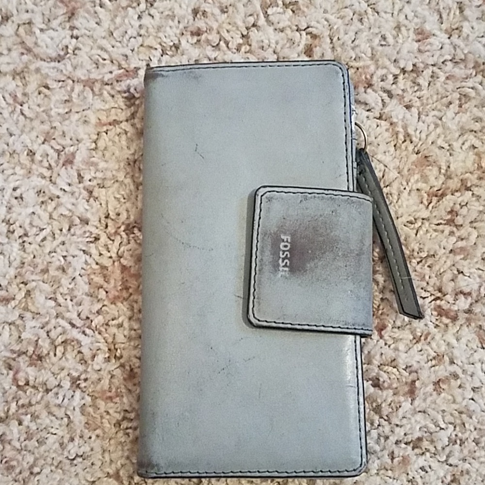 Baby blue wallet
